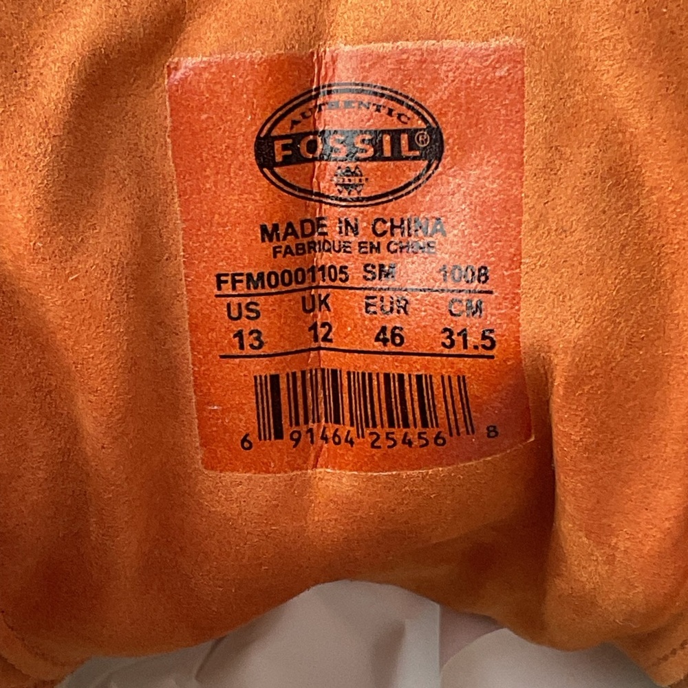 Fossil Typographie College Campus Leather And Suede Sneakers Men’s Size 13 - Picture 8 of 12
